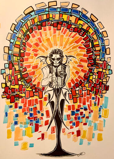 Old Master's Copy: Giovanni Battista Tiepolo A head of a man in profile, looking to the left