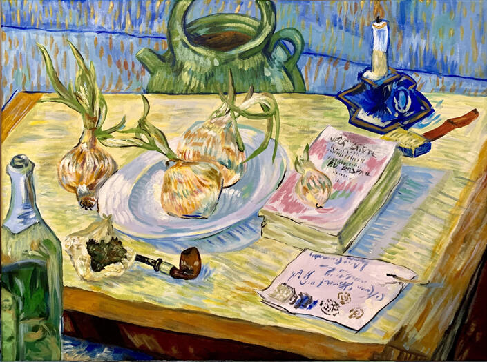 Van Gogh Copy - Still Life with a Plate of Onions